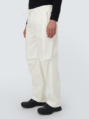 Pamučne hlače Jil Sander bijela