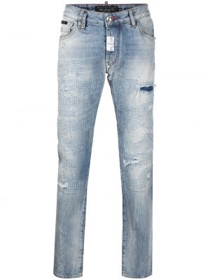 Nødlidende stretch jeans Philipp Plein blå