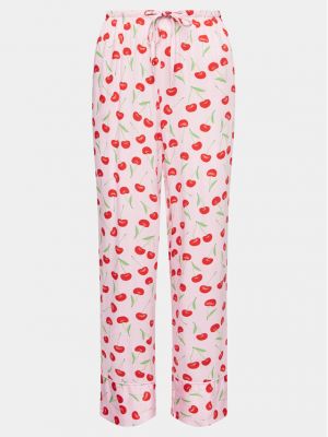 Kalhoty relaxed fit Hunkemoller růžové