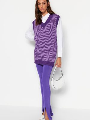 Pieguļošs džemperis Trendyol violets