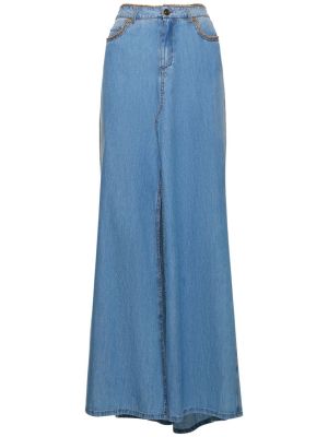 Bavlněné dlouhá sukně Ermanno Scervino modré