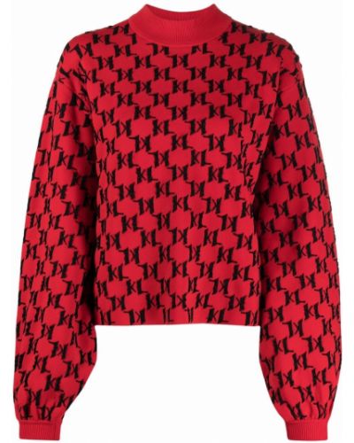 Jersey de punto de tela jersey Karl Lagerfeld rojo