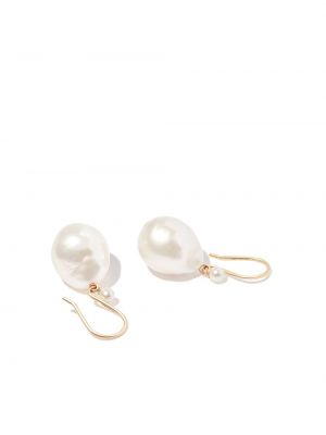 Boucles d'oreilles avec perles à boucle Mizuki jaune