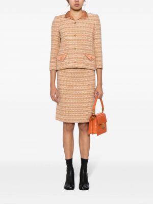 Costume en tweed Chanel Pre-owned orange