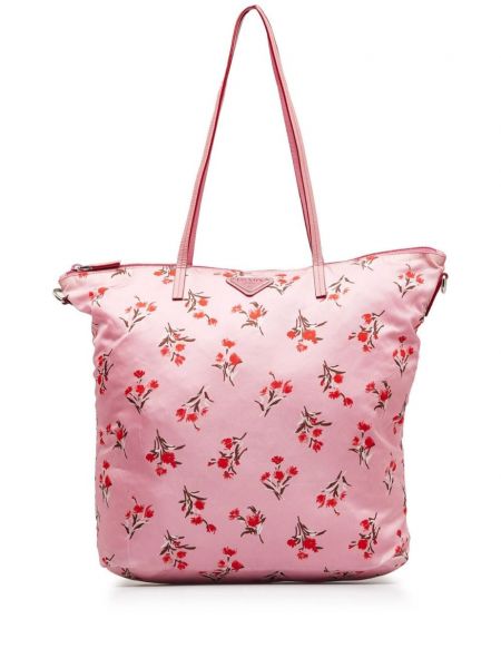 Kvetinová nákupná taška Prada Pre-owned