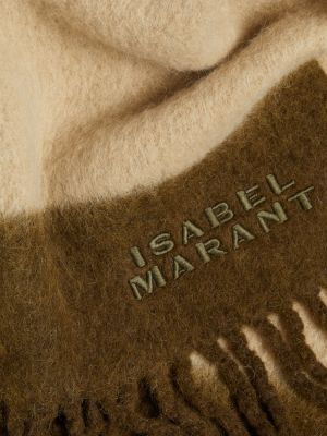 Sciarpa ricamata in lana d'alpaca Isabel Marant beige