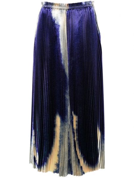 Plisovaná sukňa Ulla Johnson modrá