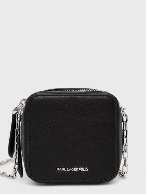 Черная кожаная сумка через плечо Karl Lagerfeld
