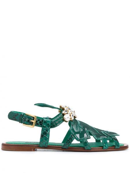 Sandalias con apliques Dolce & Gabbana verde