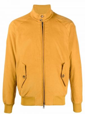 Pamučna bomber jakna s patentnim zatvaračem Baracuta žuta