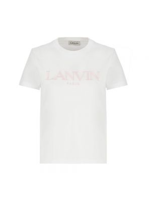 Biała koszulka bawełniana Lanvin