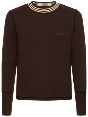 Top de lana de punto Adidas Originals marrón