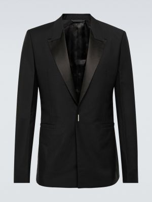 Пиджак из смеси шерсти и мохера Givenchy черный