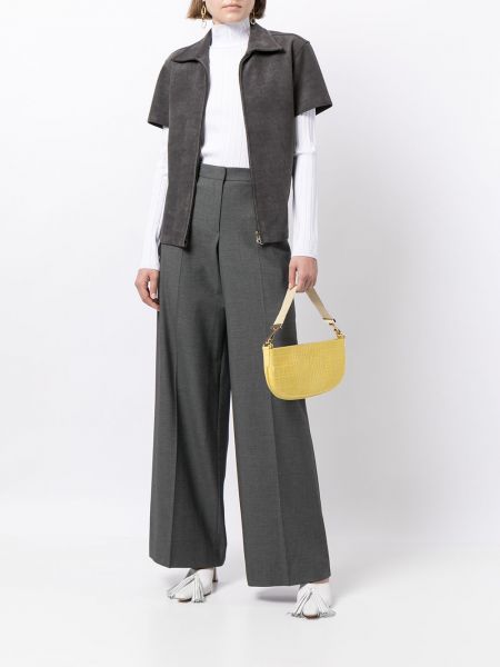 Pantalones de cintura alta bootcut Nina Ricci gris