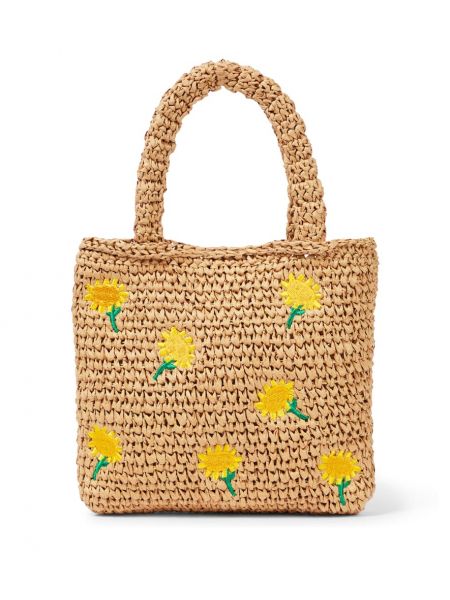 Brodert shoppingbag for jenter Stella Mccartney Kids brun