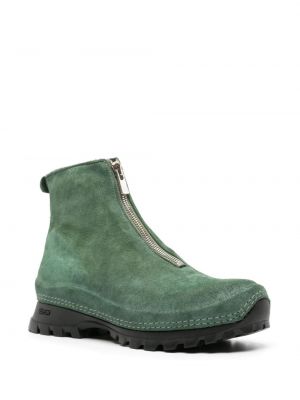 Semišové kotníkové boty Guidi zelené