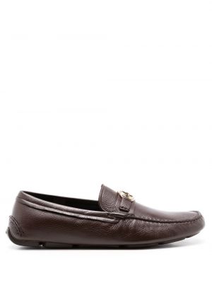 Pantofi loafer cu cataramă Giorgio Armani maro