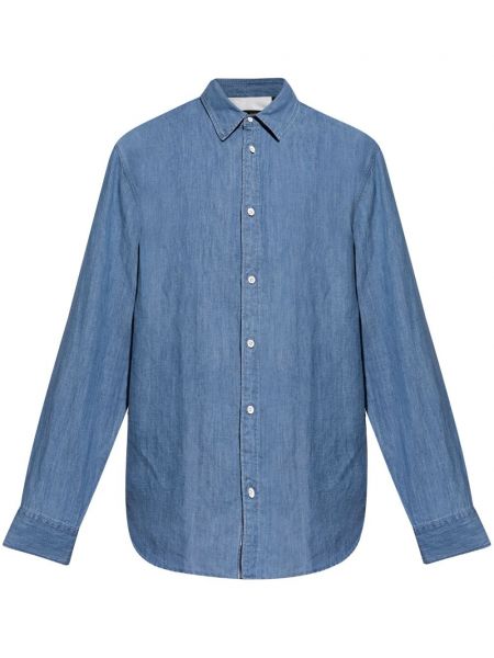 Medvilninė marškiniai Rag & Bone mėlyna