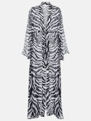 Chiffon kleid mit print mit zebra-muster Alexandra Miro