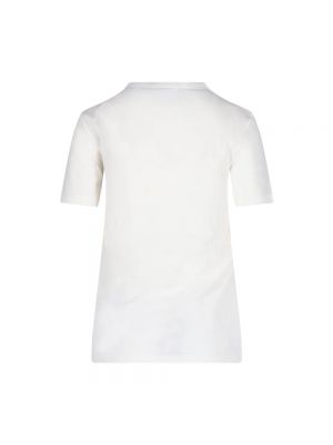 Camiseta de algodón de cuello redondo Jil Sander blanco