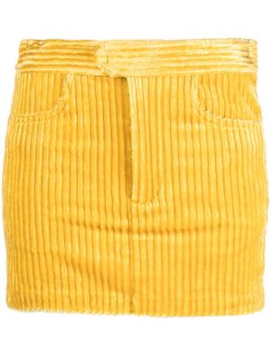 Мини пола от рипсено кадифе Isabel Marant жълто