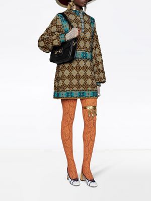 Mustriline kleit Gucci pruun