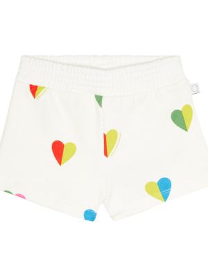 Jersey trykt bomull bukse for jenter Stella Mccartney Kids hvit