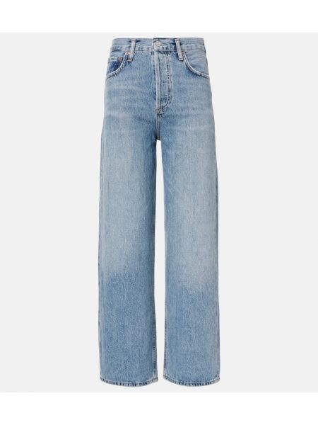 Ren høy midje straight jeans Agolde blå