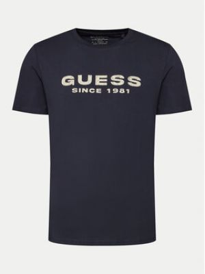T-shirt slim Guess bleu