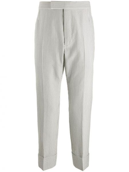 Pantalones a rayas Thom Browne gris