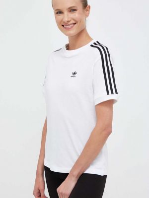 Памучна тениска Adidas Originals бяло