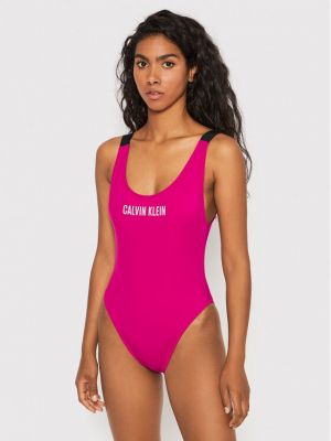 Jednodílné plavky Calvin Klein Swimwear růžové