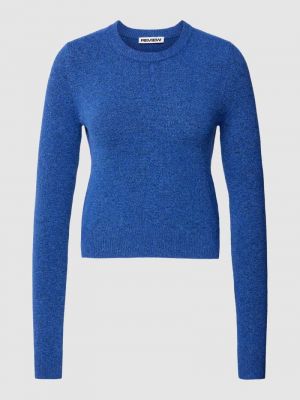 Dzianinowy sweter Review niebieski