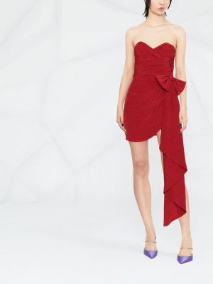 Robe de soirée drapé Alessandra Rich rouge