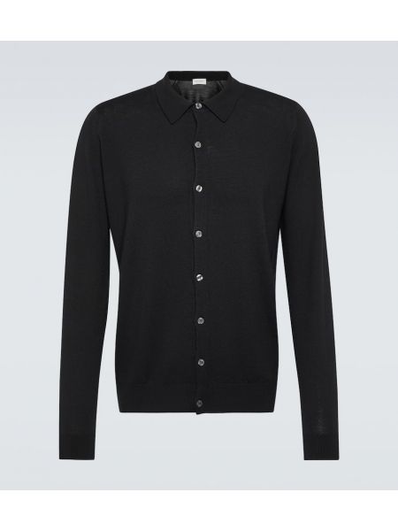 Cardigan en laine John Smedley noir