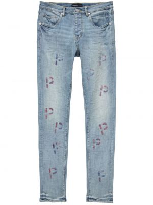 Skinny fit-jeans med broderi Purple Brand