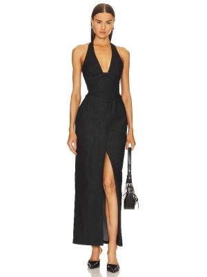 Vestido midi Rozie Corsets negro