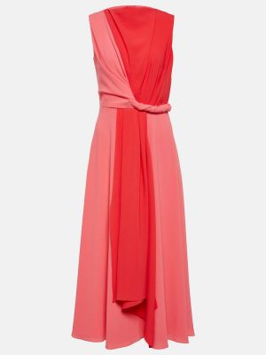 Różowa sukienka midi asymetryczna Roksanda