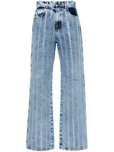 Proste jeansy z kryształkami Giuseppe Di Morabito niebieskie