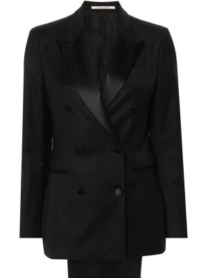 Satenska ukrojena obleka Tagliatore črna