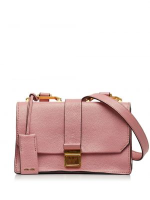 Δερμάτινη τσάντα χιαστί Miu Miu Pre-owned ροζ