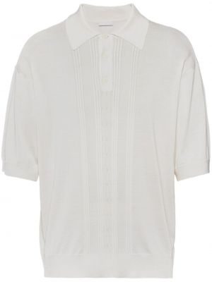 T-shirt en soie Prada blanc