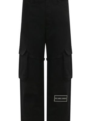 Хлопковые брюки карго 44 Label Group черные