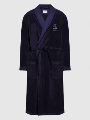 Фиолетовый халат с вышивкой Brunello Cucinelli