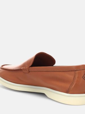 Pantofi loafer din piele Loro Piana maro