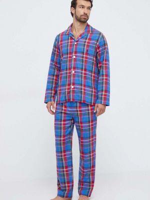 Памучна пижама с принт Polo Ralph Lauren червено