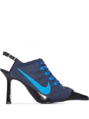 Полуотворени обувки с отворена пета Ancuta Sarca синьо