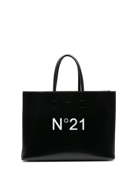 Кожени шопинг чанта с принт N°21