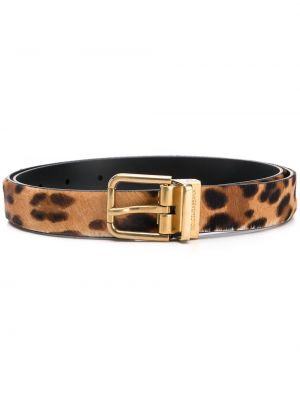Opasok s leopardím vzorom Dolce & Gabbana zlatá