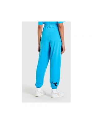 Spodnie sportowe bawełniane Diadora niebieskie